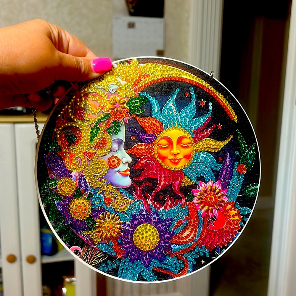 Diamond art sun catcher